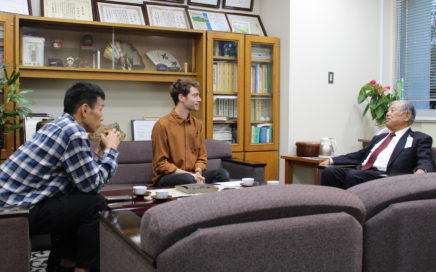 Matsu-san and Alex speak with Wazuka's town mayor.