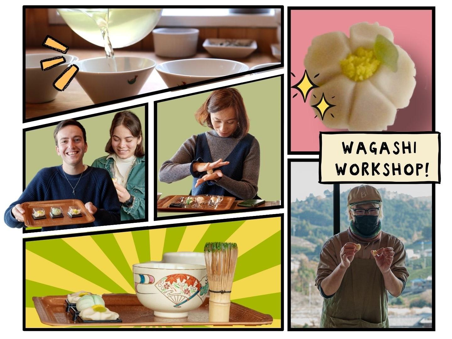 Wagashi 茶畑を見ながら創作和菓子つくり体験 Kyoto Obubu Tea Farms