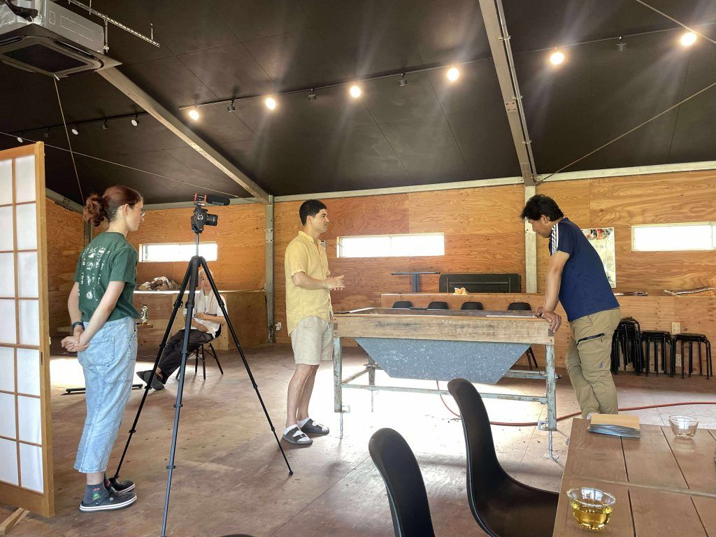 Interviewing Hosoi-san