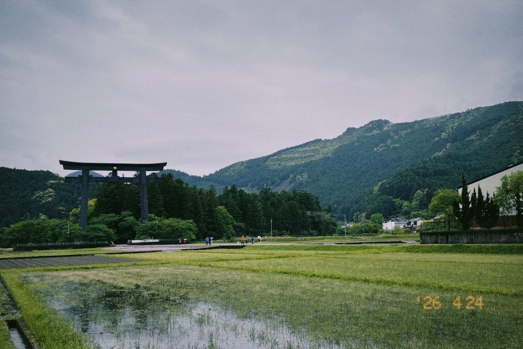 During internship, I visited many shrines. This is Kumano Taisha, which took six hours to reach.